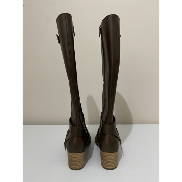 UGG‎ Bandara Tall Leather Boots Brown Heeled Knee High Zip Up Womens Size 10 - Picture 4 of 9